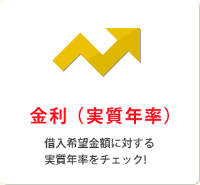 金利（実質年率）　借入希望金額に対する実質年率をチェック！